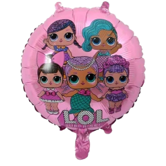 GLOBO METALIZADO 18" MUÑECAS LOL