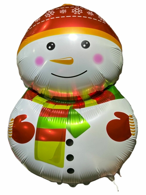 GLOBO METALIZADO 20" MUÑECO DE NIEVE