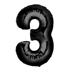 GLOBO METALIZADO 14 NEGRO # 3