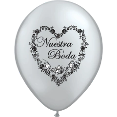 GLOBO NUESTRA BODA X 25 UNIDADES