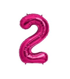 GLOBO METALIZADO 14 FUCSIA #2
