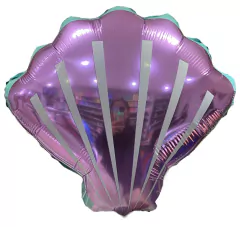 GLOBO METALIZADO 20" OSTRA LILA / AQUA