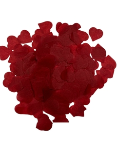 CONFETTI PAPEL DE SEDA CORAZON ROJO