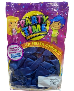 PARTY TIME 12 PERLADO X 25 UN. AZUL OSCURO - comprar online