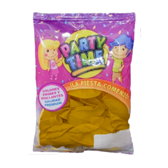 PARTY TIME PERLADO 12" X 25 UN. DORADO - buy online