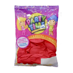 PARTY TIME PERLADO 12" X 25 UN. ROJO - comprar online