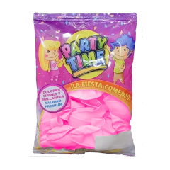PARTY TIME PERLADO 12" X 25 UN. ROSA - comprar online