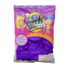 PARTY TIME PERLADO 12" X 25 UN. VIOLETA - comprar online