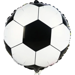 GLOBO METALIZADO 18" PELOTA BLANCO / NEGRO - comprar online