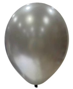 GLOBOX PERLADO PLATEADO 5" (50 UNIDADES)