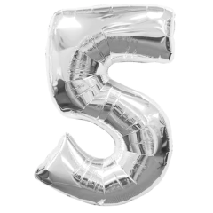GLOBO METALIZADO 14 PLATEADO # 5