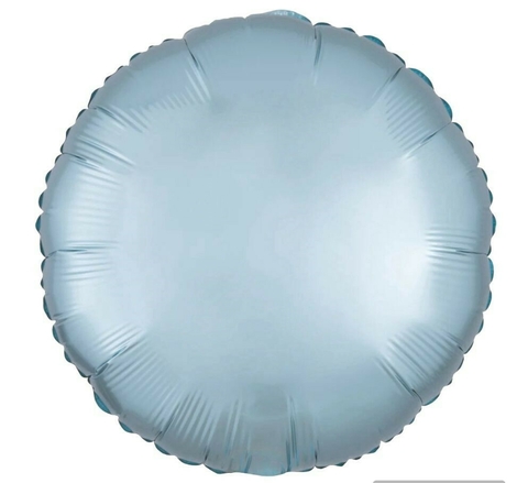 GLOBO METALIZADO 18" SATINADO REDONDO CELESTE