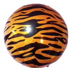 GLOBO METALIZADO 22" ESFERA ANIMAL PRINT TIGRE