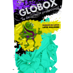 Globox Perlado 9" x 25 Unidades Turquesa - comprar online