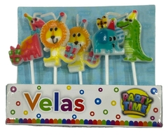 PARTY TIME VELAS ANIMALITOS X 5 UNIDADES