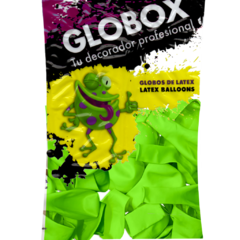 GLOBOX PERLADO 12 " VERDE MANZANA (SOBRE X 50) - comprar online