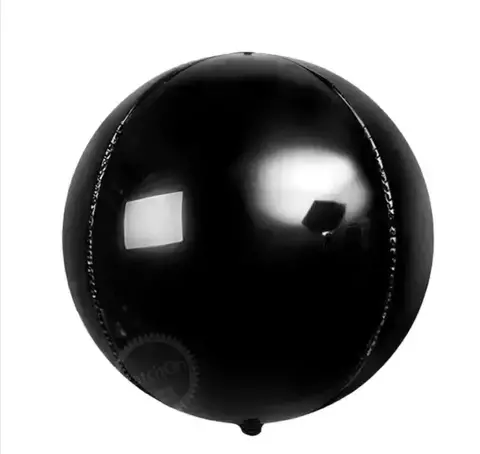 GLOBO METALIZADO 32" ESFERA NEGRA