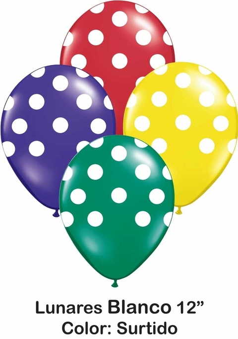 GLOBO LUNAR SURTIDO IMP. BLANCO X 25 UN