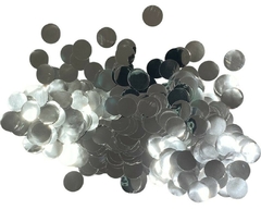 CONFETTI REDONDO PLATEADO OVNI X 20 GR (1,5CM)