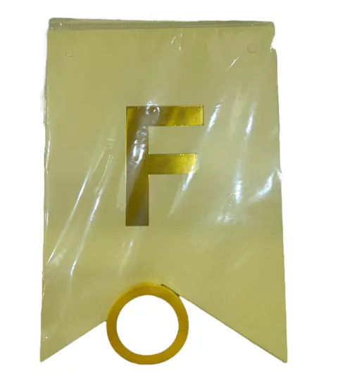 BANDERIN FELIZ CUMPLEAÑOS AMARILLO