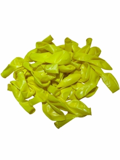 GLOBOS BALLOONS FLUO 12" X 50 UN. AMARILLO