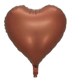 GLOBO SATINADO 18 CORAZON COBRE - comprar online