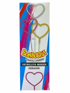 BOMBUCHA ESTRELLITA MAGICA FORMA DE CORAZON DORADO X 10 UNIDADES - comprar online