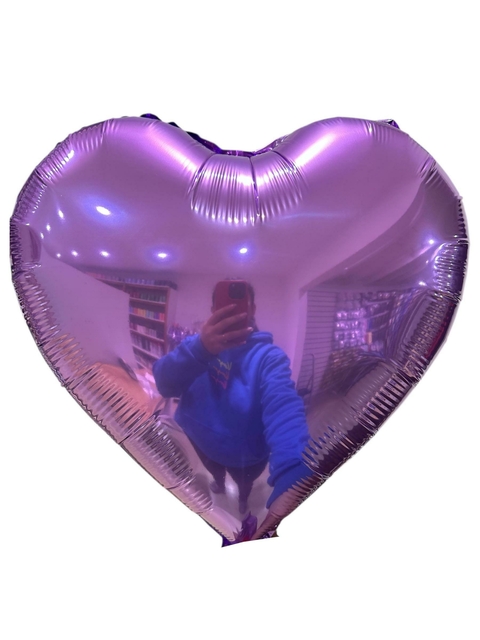 Globo Metalizado 18 Corazón Lila - comprar online