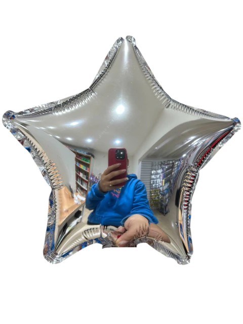 GLOBO METALIZADO 18 ESTRELLA PLATEADO - comprar online