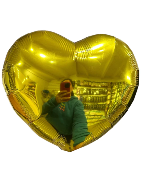 GLOBO METALIZADO 18 CORAZON DORADO - comprar online
