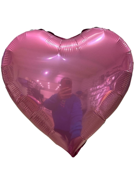 GLOBO METALIZADO 18 CORAZON ROSA - comprar online