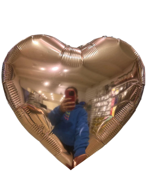 GLOBO METALIZADO 18 CORAZON ROSE GOLD - comprar online