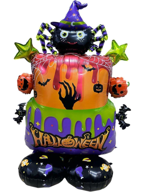 GLOBO METALIZADO XL HALLOWEEN TORTA 1,15 MTS