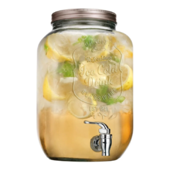 Dispenser Vidrio con Canilla 4 Lt