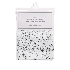 Cortina Baño Tela Estampada Salpicada 180x180 Cm