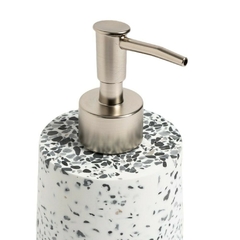 Dispenser Jabón Líquido Terrazo Blanco Gris 17Cm - comprar online