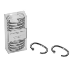 Ganchos para Cortina de Baño Grafito x 12 Un - comprar online