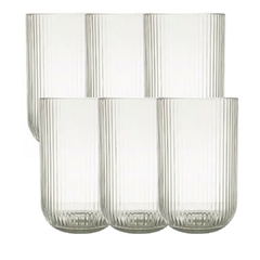 Set x 6 Vasos Vidrio Rayas 380 cc - comprar online