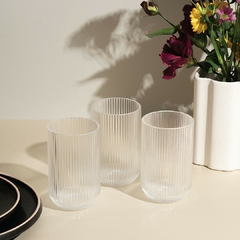 Set x 6 Vasos Vidrio Rayas 380 cc en internet