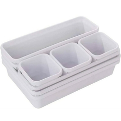 Set x8 Organizadores Plásticos Blanco - comprar online