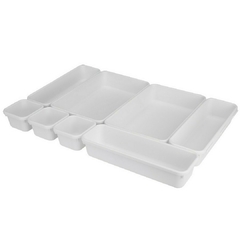 Set x8 Organizadores Plásticos Blanco en internet