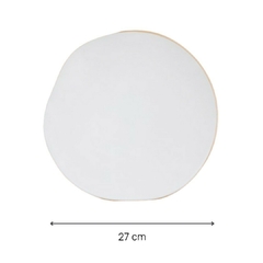 Plato Monastir Blanco Borde Natural 27 Cm - comprar online
