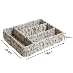 Cubiertero Fibra Natural Blanco Bangkok 35 Cm - comprar online
