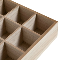 Caja De Te Tapa Vidrio Angelina x 9 Divisiones - Vienna Hogar
