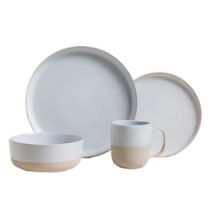 Plato Playo Toscana Blanco Base Beige 26 Cm - tienda online