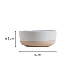 Bowl Toscana Blanco Base Beige 16 Cm en internet