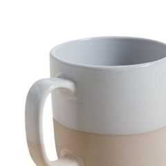 Mug Toscana Blanco Base Beige 420 Ml - Vienna Hogar