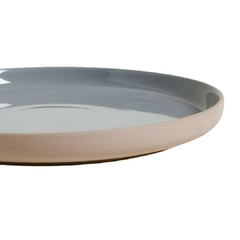Plato Playo Toscana Gris Base Beige 26 Cm - Vienna Hogar