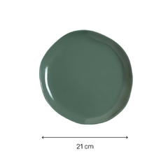 Plato De Postre Gabes Green 21 Cm - comprar online