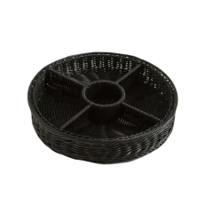 Copetinera De PP Trenzado Negro 33,5 Cm